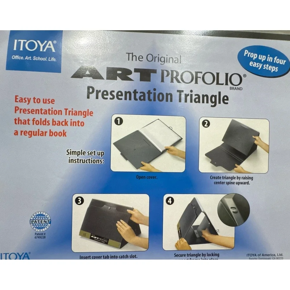ITOYA Art Profolio Presentation Triangle 8.5x11 Portfolio Folder Black